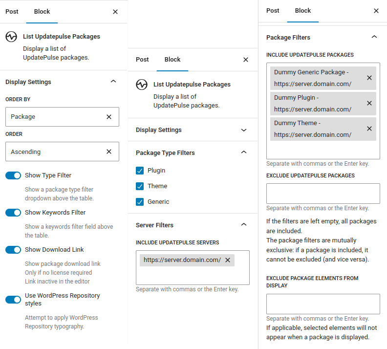 List UpdatePulse Packages - option details Single UpdatePulse Package